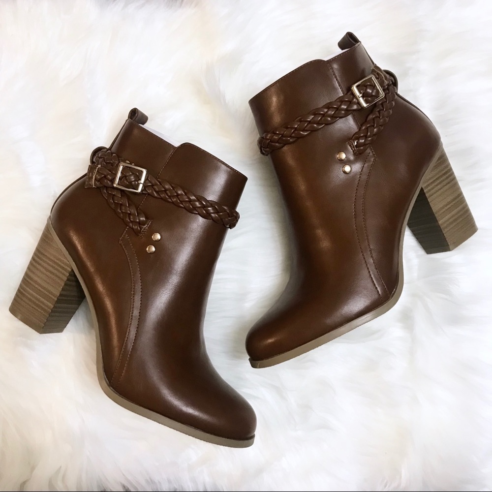 American Eagle | Brown Braided Detail Heel Bootie